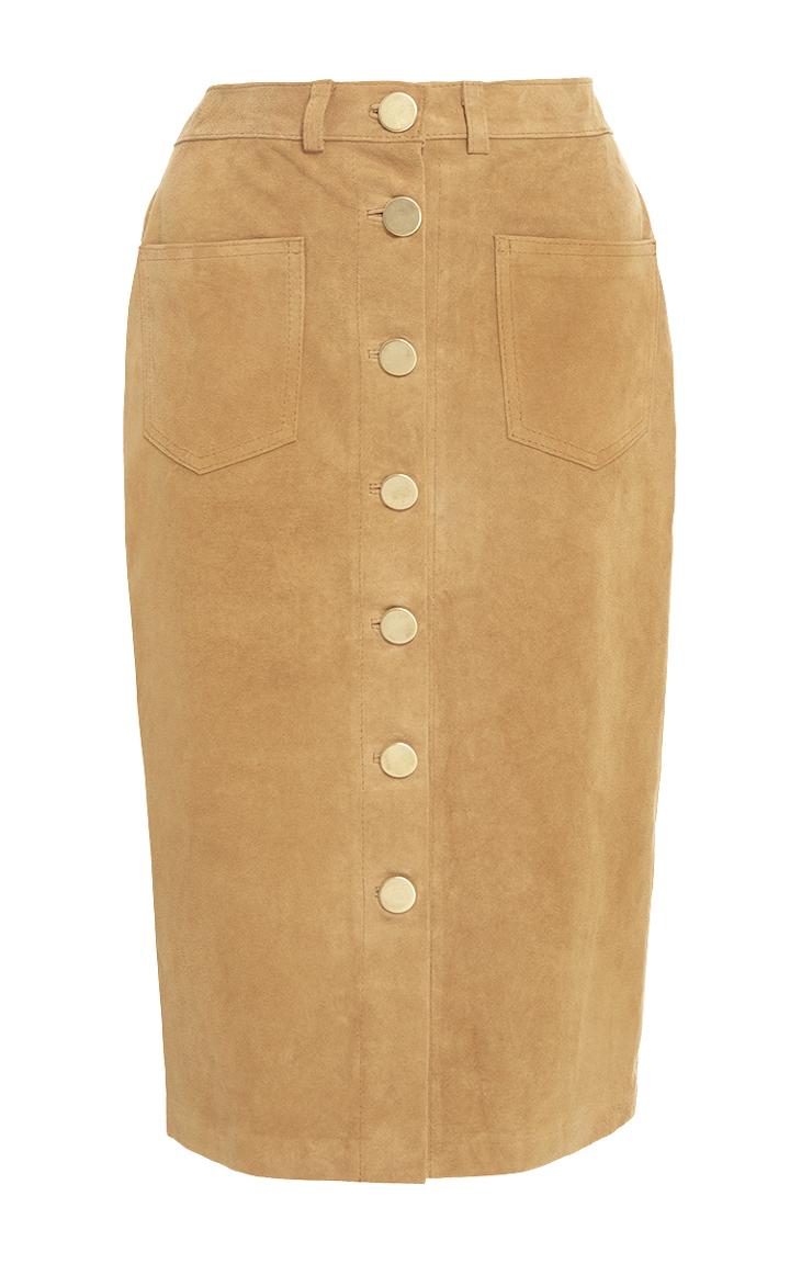 Maison Pre Button Front Pencil Skirt