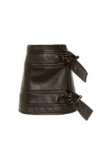 J.w. Anderson Leather Mini Skirt With Double Belt