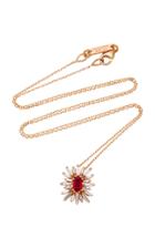Suzanne Kalan One-of-a-kind 18k Rose Gold Ruby And Diamond Necklace