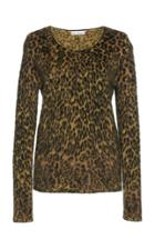 Paco Rabanne Mohair Leopard Print Sweater