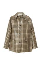 Kassl Checked Lacquered Wool-blend Jacket