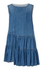Mm6 Oversized Tiered Denim Dress