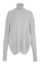 Sally Lapointe Lightweight Cashmere Silk Oversized Turtleneck Top