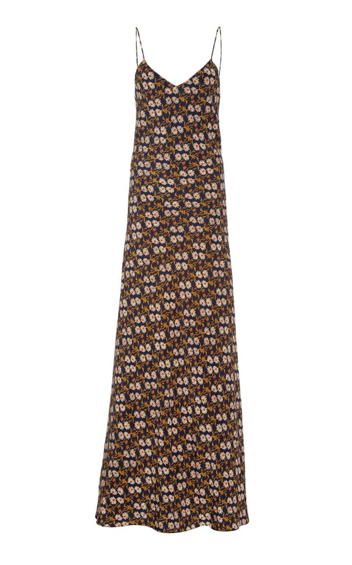 Blaz Milano Orthilia Floral Printed Silk Maxi Dress