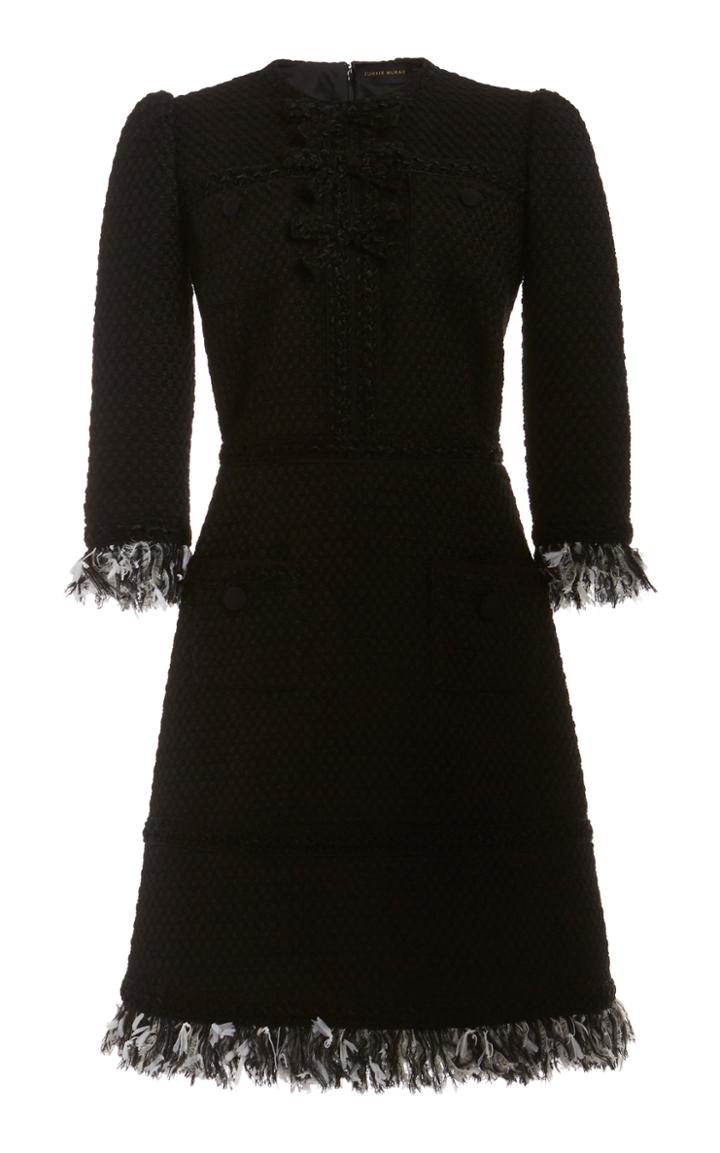 Moda Operandi Zuhair Murad Fringed Cloque Dress