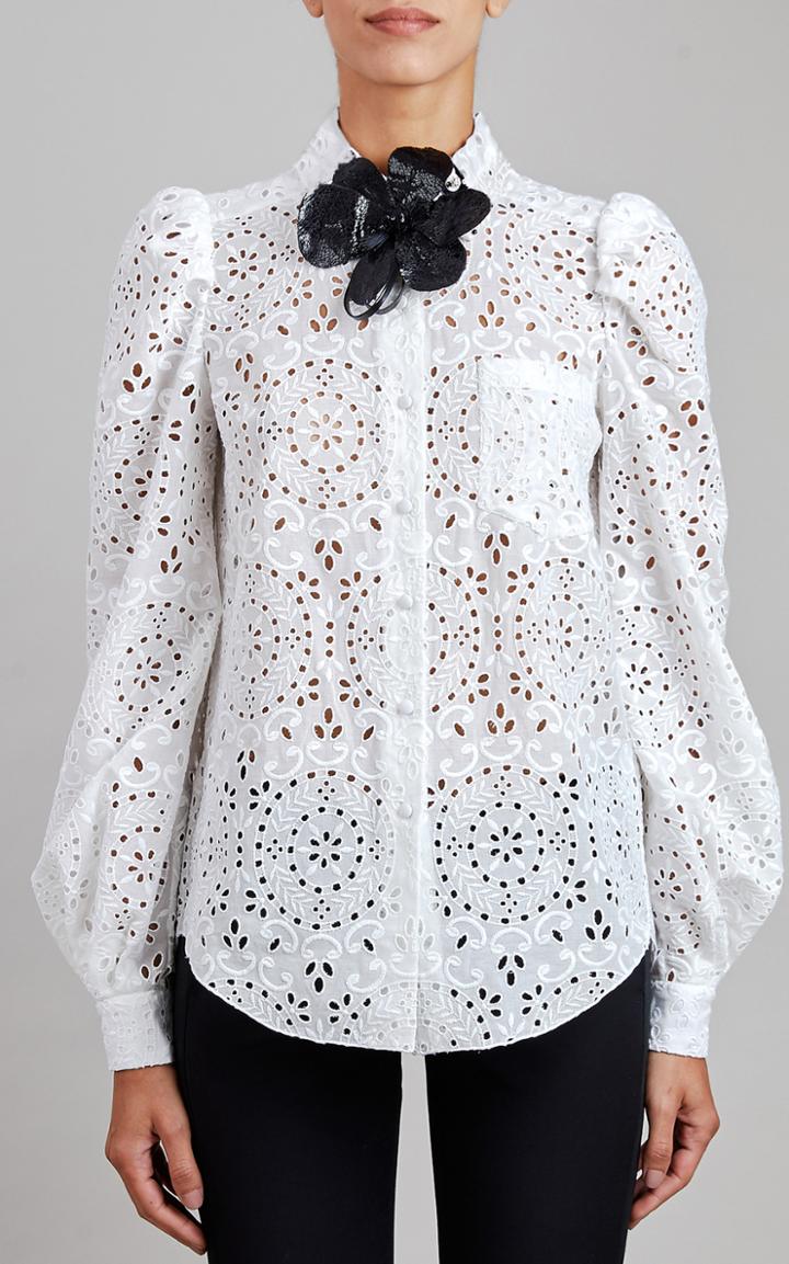 Moda Operandi Elie Saab Broderie Anglaise Shirt