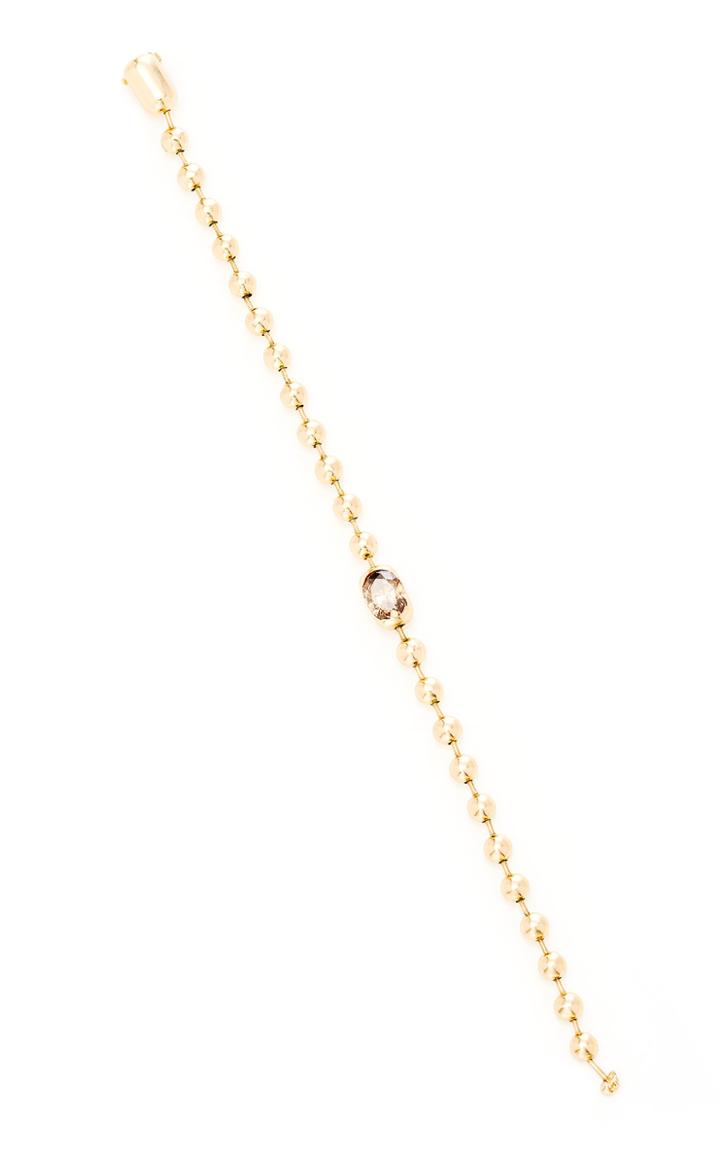 Moda Operandi Luis Morais 14k Yellow Gold Ball And Diamond Bracelet
