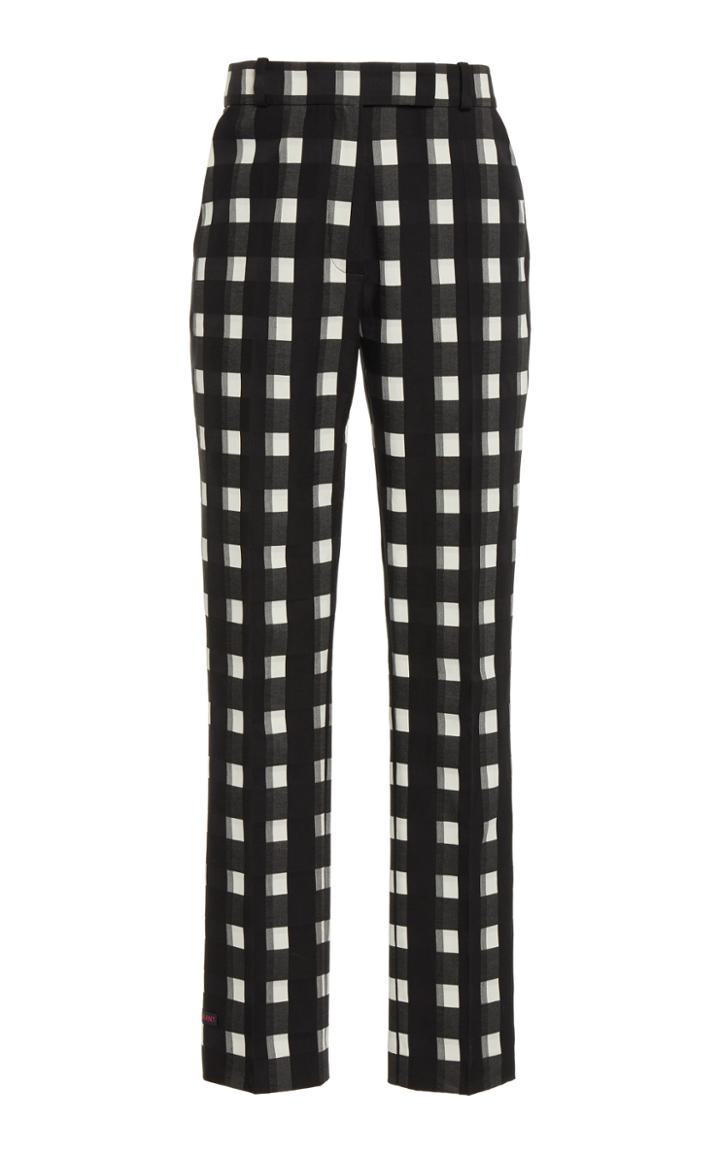 Moda Operandi Martin Grant Cotton-gingham Cigarette Pants
