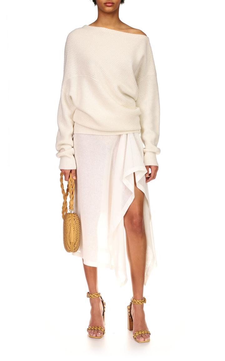 Moda Operandi Michael Kors Collection Pareo Linen High-low Skirt