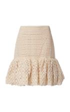 Leal Daccarett Oye Como Va Broderie Anglaise-cotton Skirt