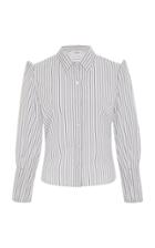 Also Striped Cotton Button Down Top