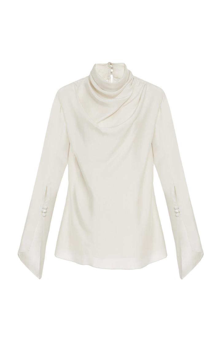 Marei 1998 Constancea Draped Silk Satin Top