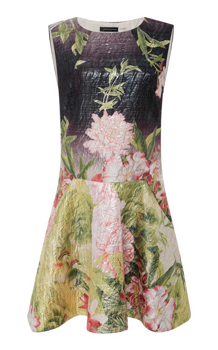 Josie Natori Sleeveless Floral Dress