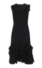 Amelia Toro Bead Embroidered Ruffled Midi Dress