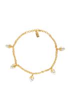 Valre Dream Weaver 24k Gold-plated Brass And Pearl Anklet