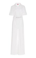 Moda Operandi Staud Zavey Belted Linen-cotton Wide-leg Jumpsuit Size: Xs