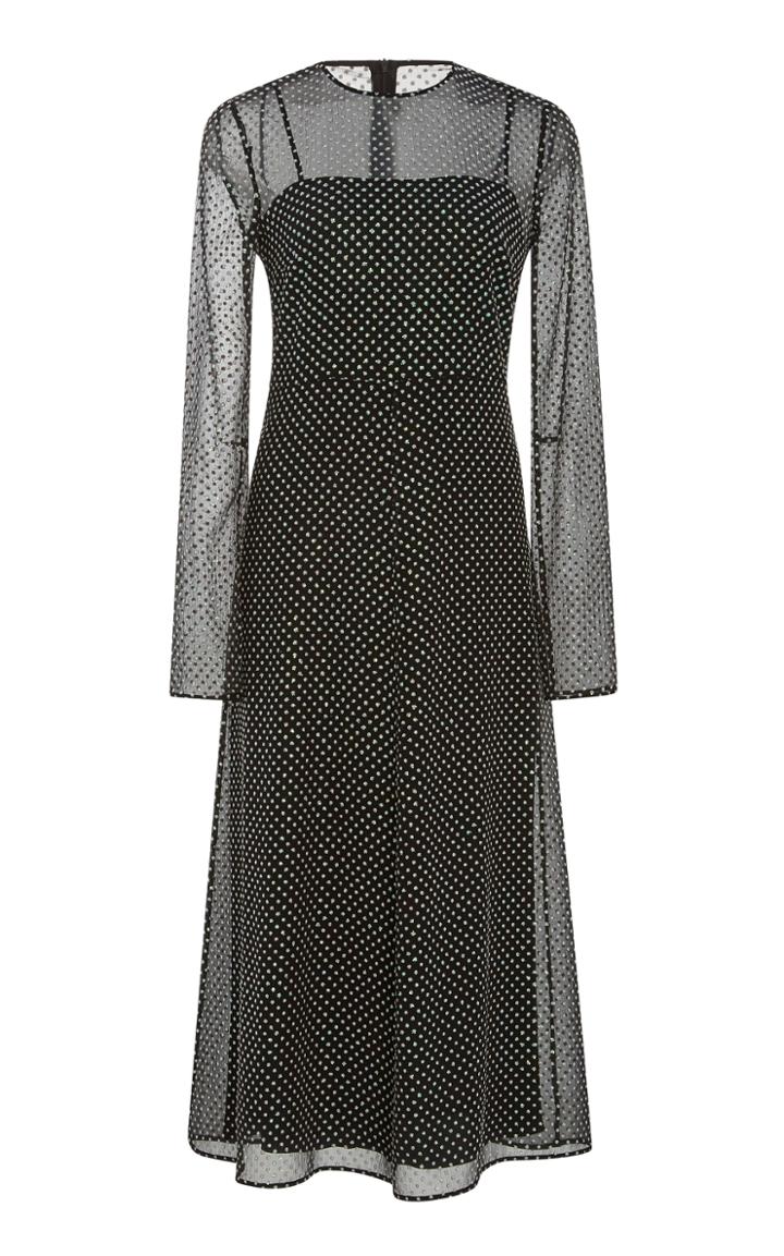 Red Valentino Silk Creponne Midi Dress