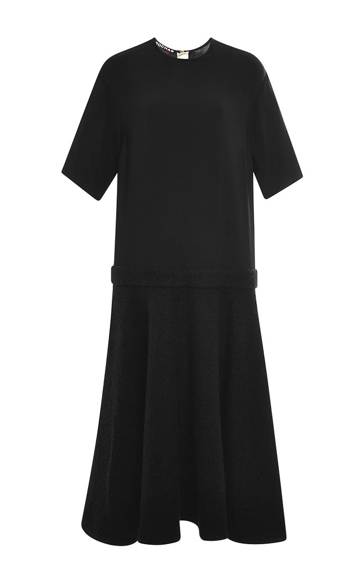 Rochas Mixed Wool Boucle Dress