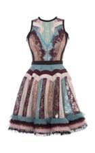 Hussein Bazaza Lace Frilled Mini Dress