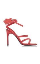 Off-white C/o Virgil Abloh Leather And Satin Ziptie Sandals