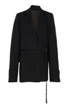Cyclas Asymmetric Wool And Silk-blend Blazer