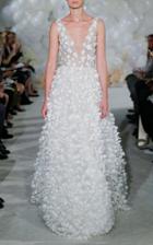 Mira Zwillinger Coco Appliqud Tulle Gown