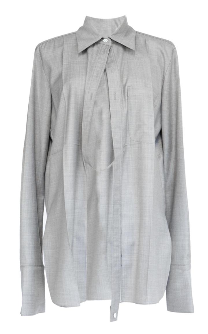 Moda Operandi Peter Do Yiru Placket-detailed Wool Top