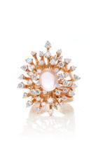 Hueb Luminus 18k Rose Gold Diamond And Morganite Ring