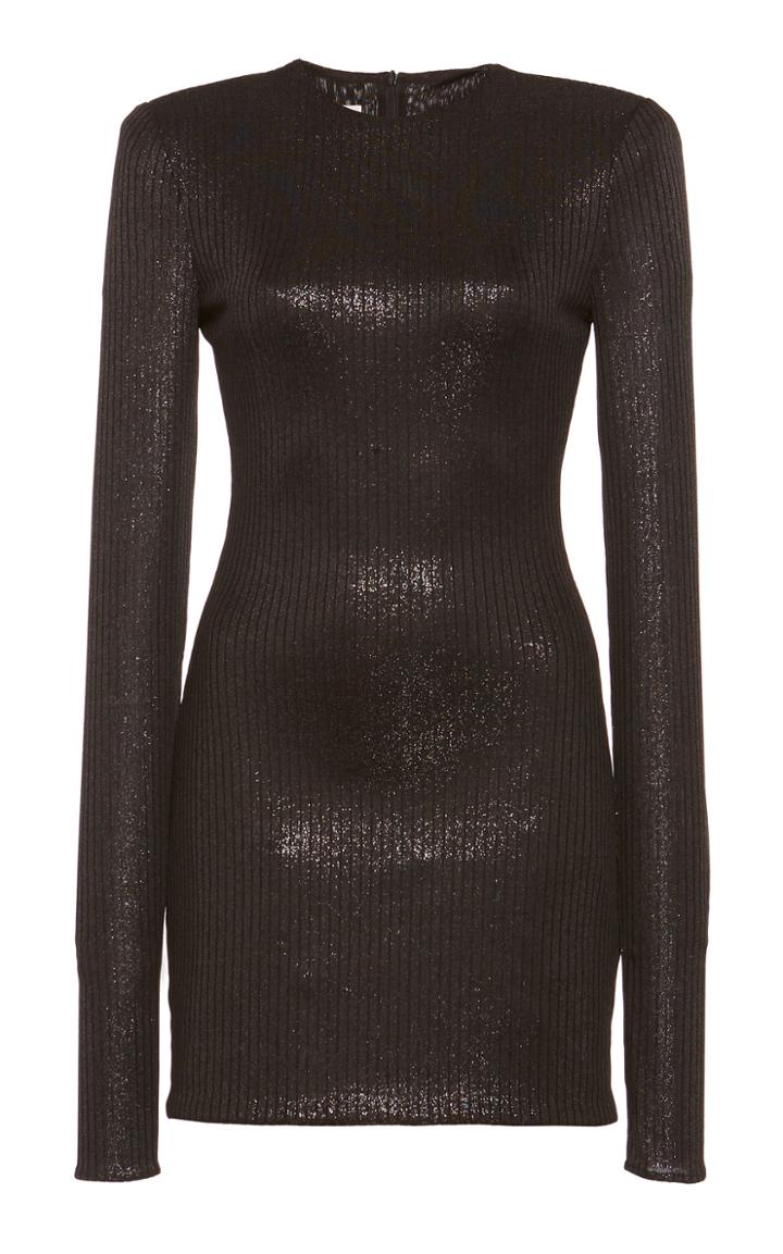 Alexandre Vauthier Rib Knit-lam Mini Dress