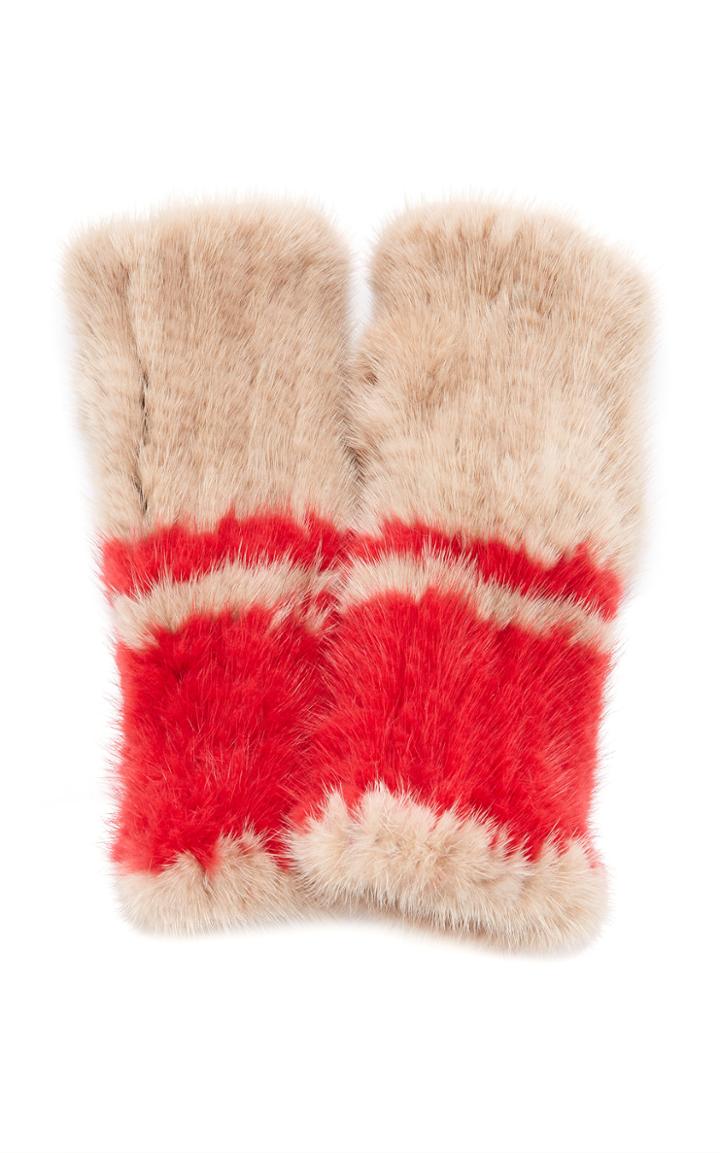 Pologeorgis The Short Mink Fingerless Gloves