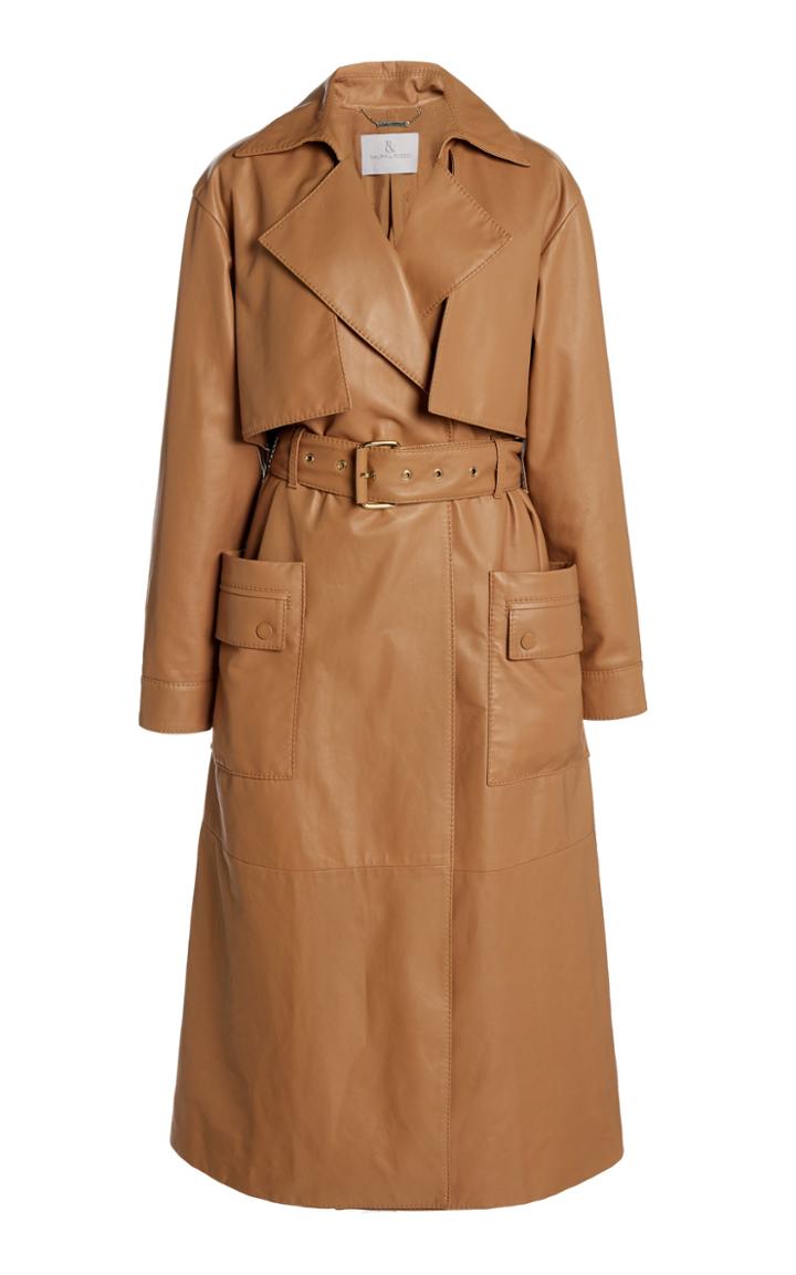 Moda Operandi Ralph & Russo Nappa Leather Trench Coat
