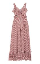 Thierry Colson Valentina Striped Cotton-poplin Maxi Dress