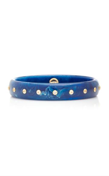 Moda Operandi Mark Davis Vintage Bakelite, 18k Yellow Gold And White Topaz Bracelet