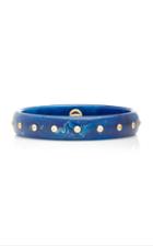 Moda Operandi Mark Davis Vintage Bakelite, 18k Yellow Gold And White Topaz Bracelet