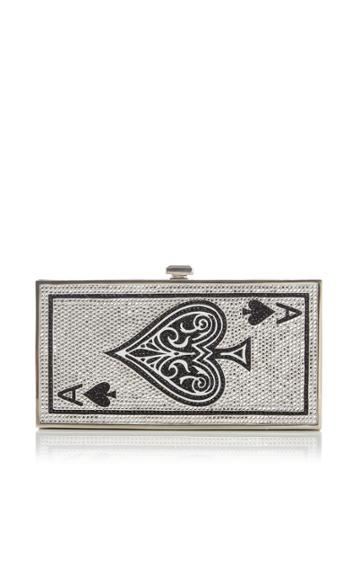 Judith Leiber Couture Ace Of Spades Crystal Clutch