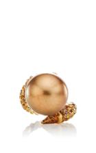 Vbh Gold Tahitian Pearl Vertebrae Ring