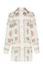 Moda Operandi Tory Burch Brigitte Printed Collared Shirt Size: Xs