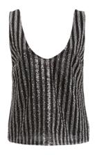 Sally Lapointe Sequined Scoop Neck Tank