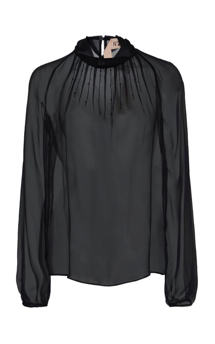 N 21 N&deg;21 Janice Silk-mesh Blouse