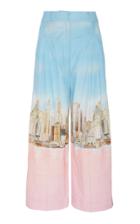 Moda Operandi Lela Rose Printed Cotton Cropped Straight-leg Pants Size: 0