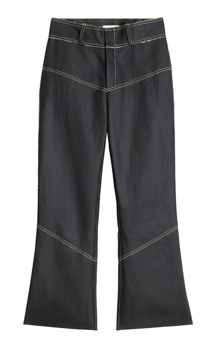 Moda Operandi Rodebjer Mira Raw-edge Twill Cropped Flared-leg Pants