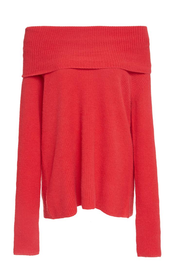 Sally Lapointe Off-the-shoulder Cashmere Sweater