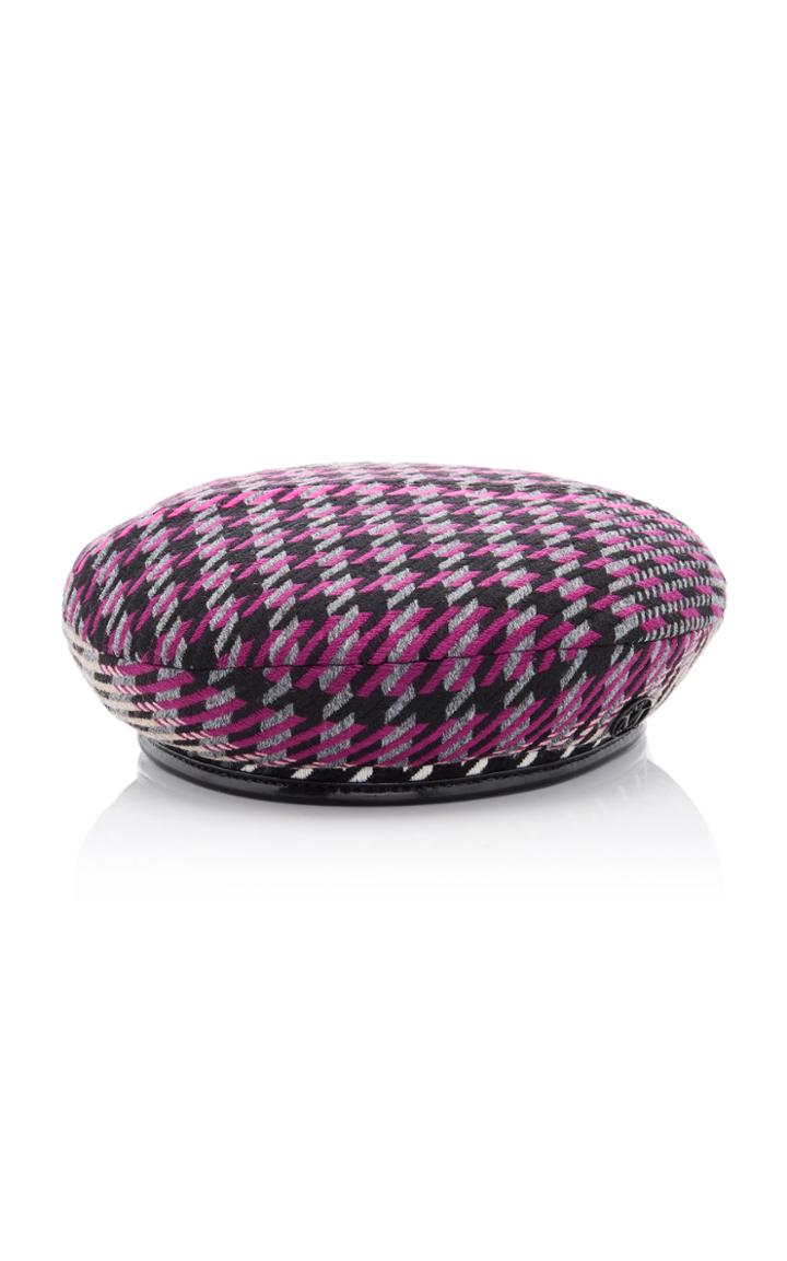 Maison Michel Billy Printed Vinyl Beret