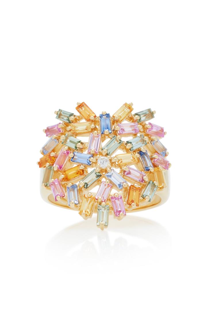 Suzanne Kalan 18k Yellow-gold And Diamond Pastel Heart Ring