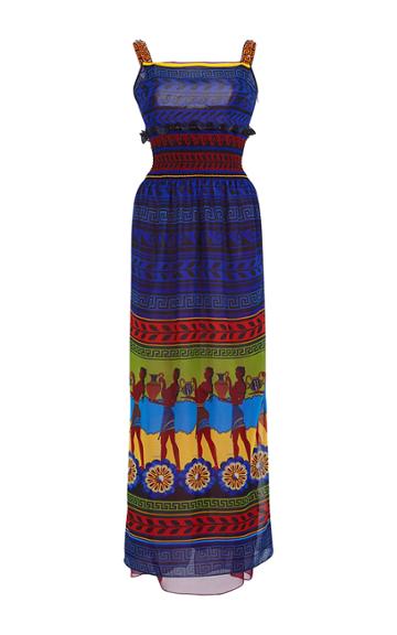 Mary Katrantzou Hemera Maxi Silk Column Dress