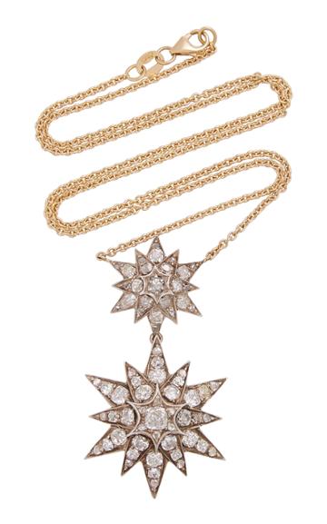 Toni + Chlo Goutal Double-tiered Gold Diamond Necklace