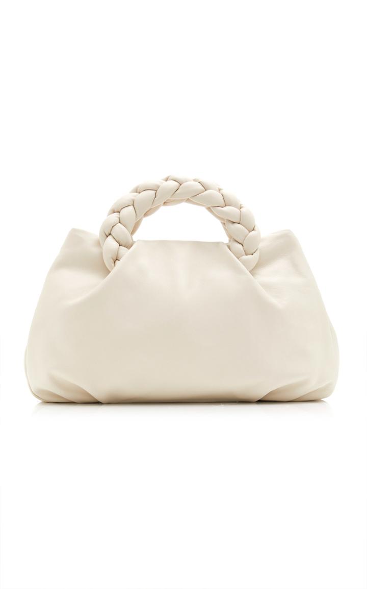 Hereu Bombon Large Braided Leather Top Handle Bag