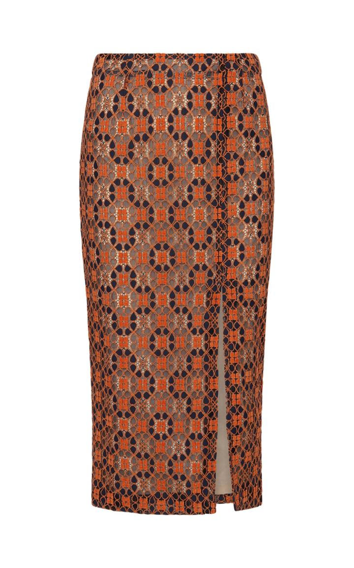 Moda Operandi Rotate London Printed Georgette Pencil Skirt