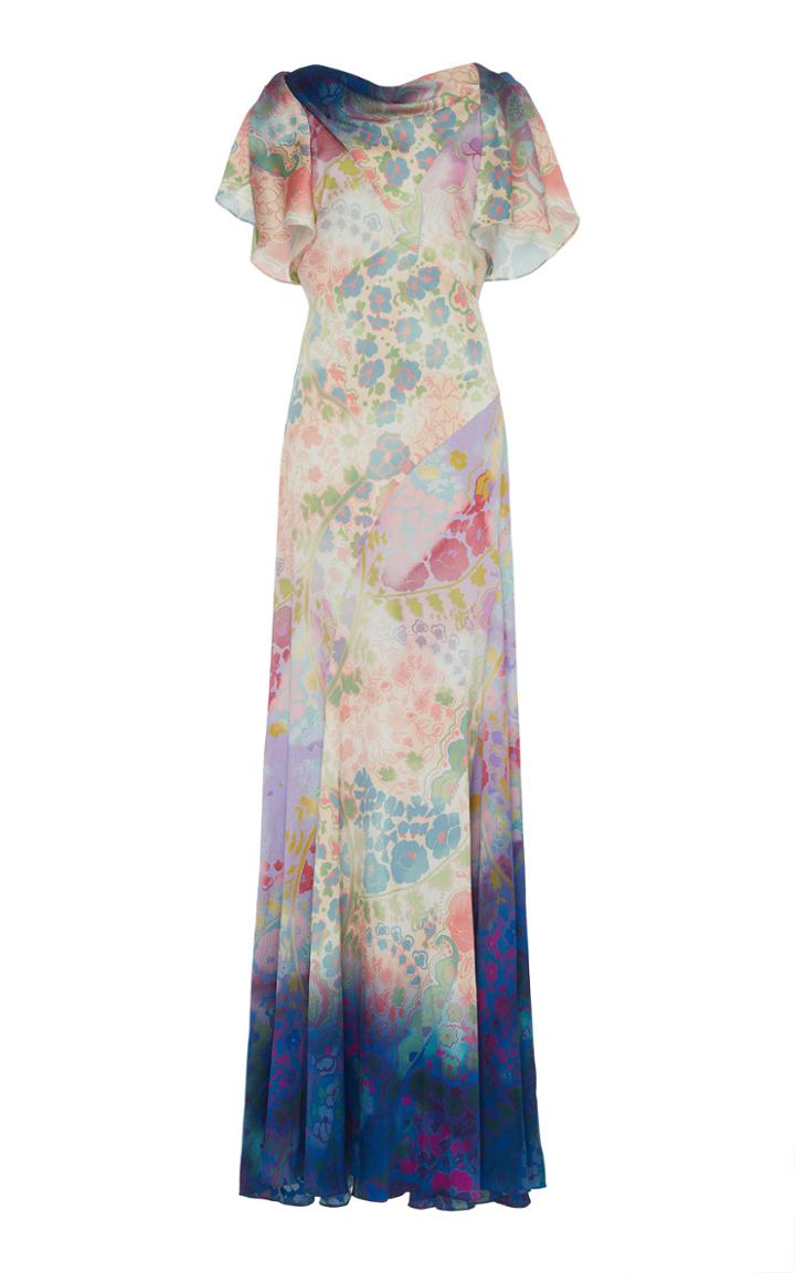Peter Pilotto Silk Cowl Neck Dress