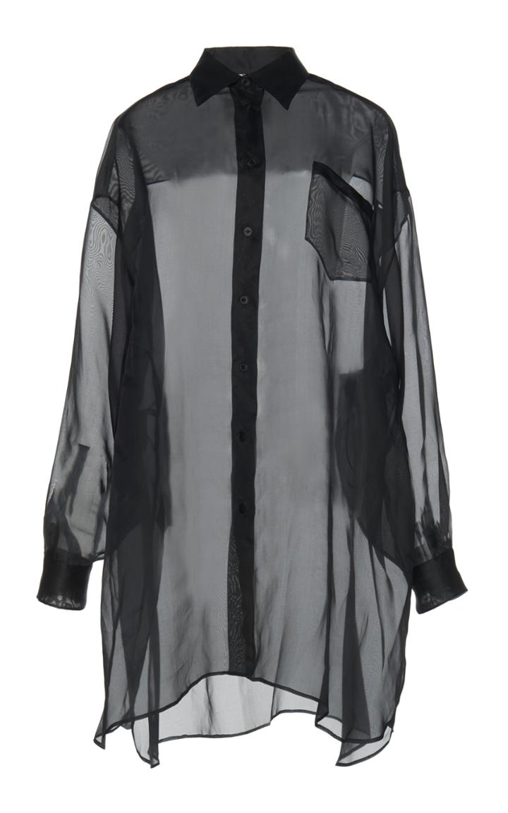 Maison Margiela Silk Organza Tunic Blouse